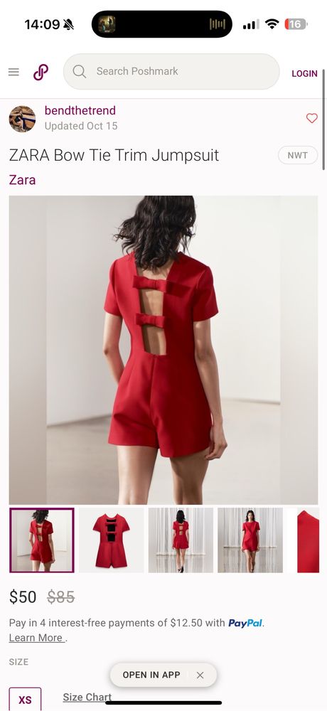 красный комбенизон zara