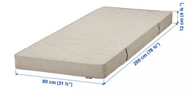 Saltea Ikea Vannareid cu arcuri, 80x160 cm, husa lavabila- 2buc
