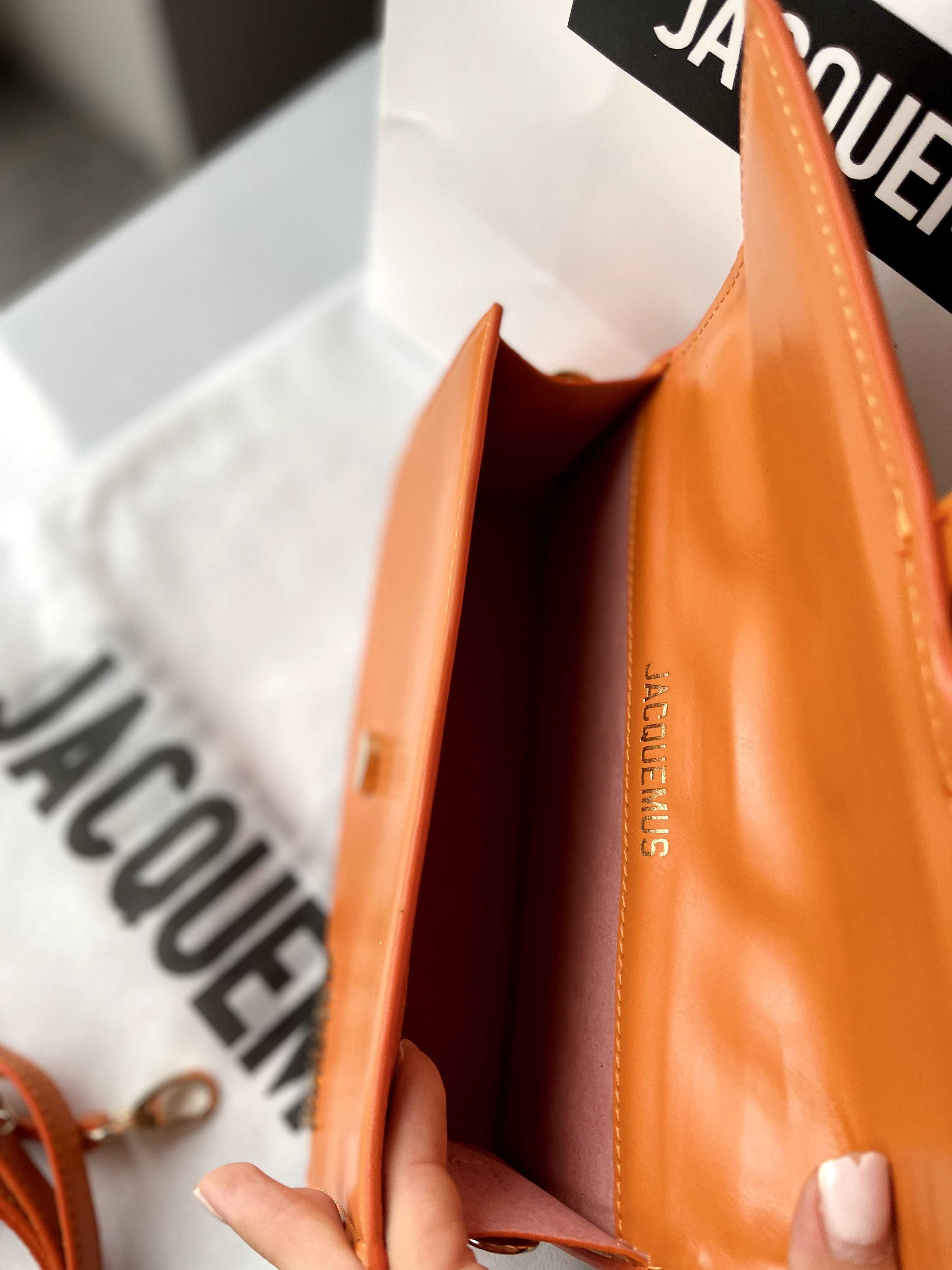 Geanta/Poșetă Jacquemus Le Bambino Orange Top Handle Bag 18cm x 10cm