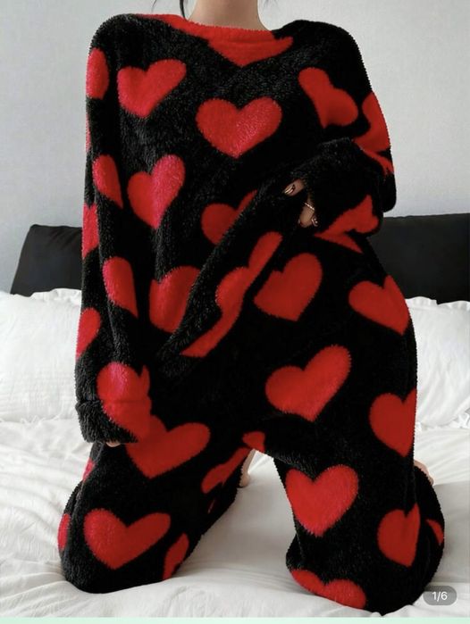 Pijama cu inimioare de pe shein