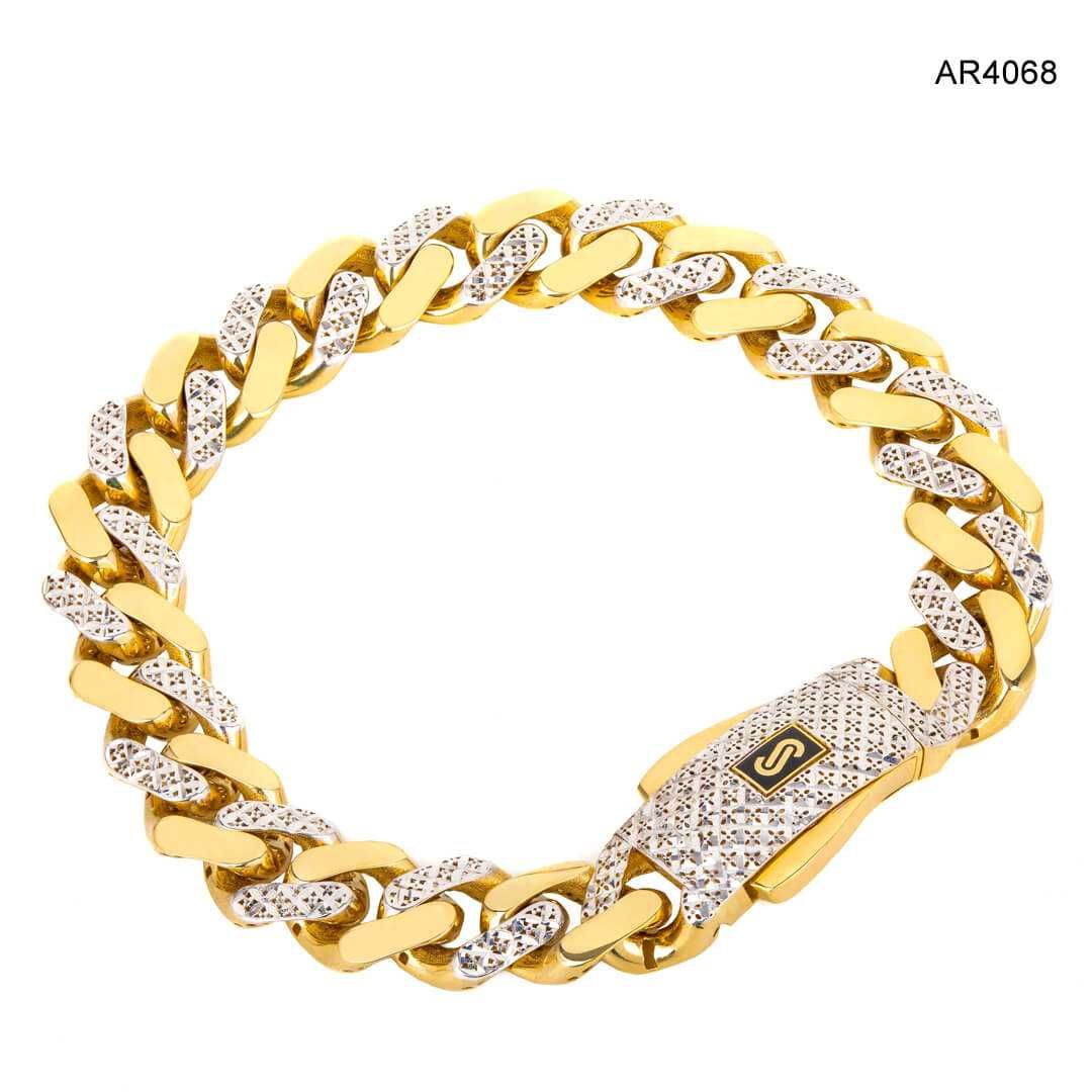 Bratara Cuban Aur 14K Monaco Chain de la ARJEWELS [AR4068]