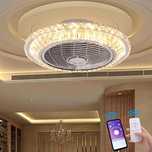 Кристален LED полилей с вентилатор и дистанционно управление