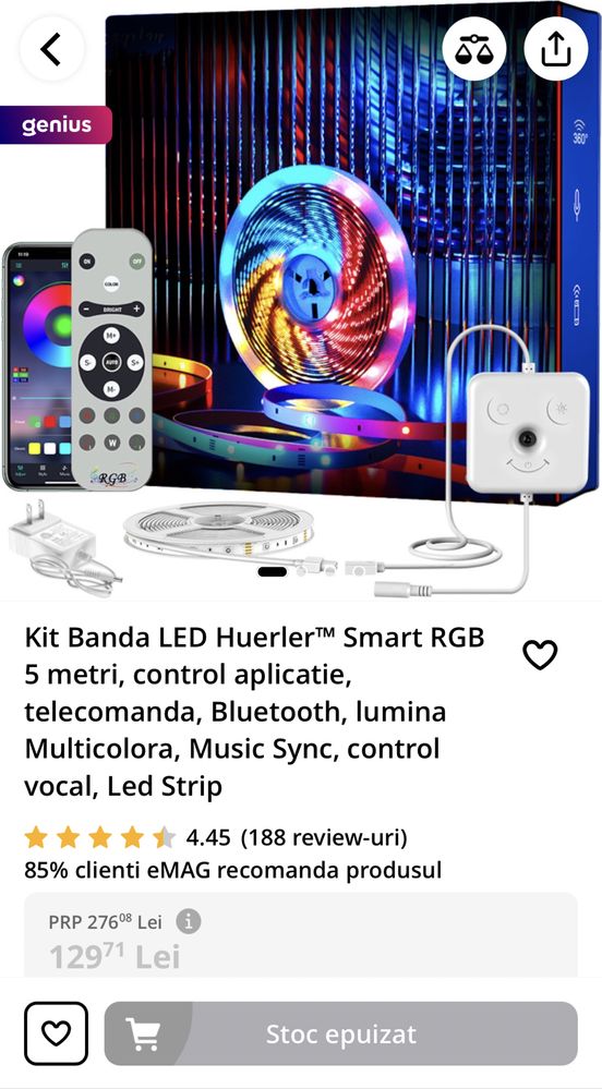 Kit banda led Smart RGB 5m - NOU