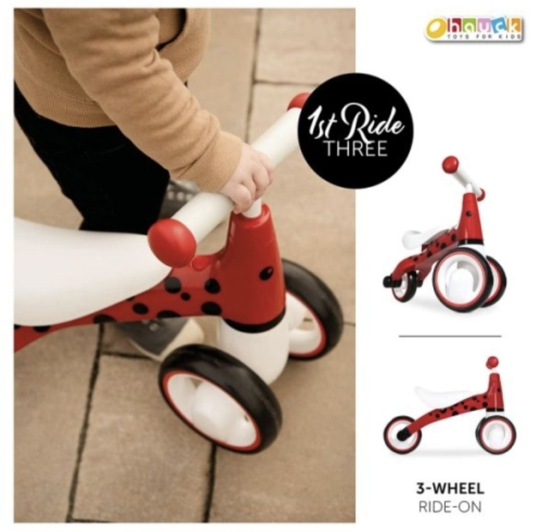 Триколка/колело за яздене Hauck Ride Three Ladybug Red