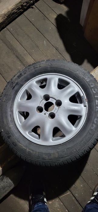 Jante aliaj 14 4x100 OPEL, CHEVROPET, LOGAN cu anvelope bune