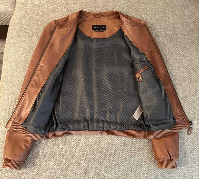 Geaca din piele Massimo Dutti