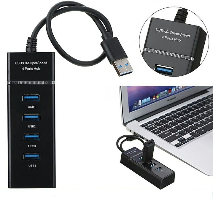 USB 3.0 концентратор, ЮСБ хаб, HUB, разветвитель, сплиттер