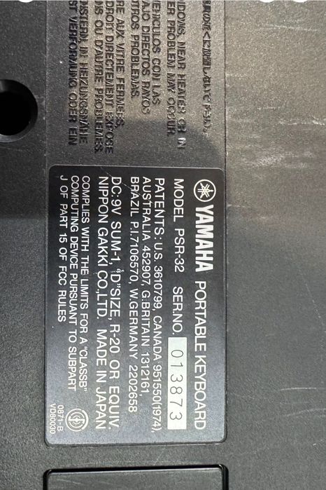 Клавир Yamaha PSR-32