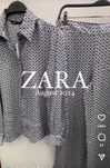 Zara сатенен сет риза и панталон