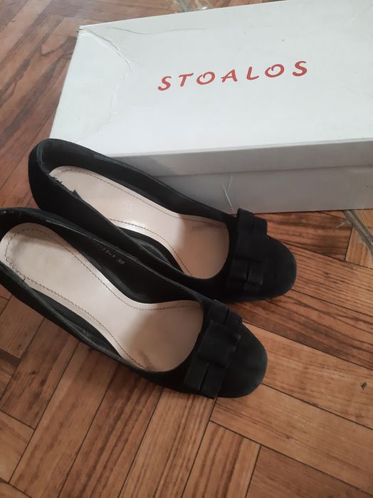 Туфли замшевые с бантиком