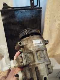 Compresor AC Sanden și radiator AC TFH N15 gama VAG Skoda, VW, Audi