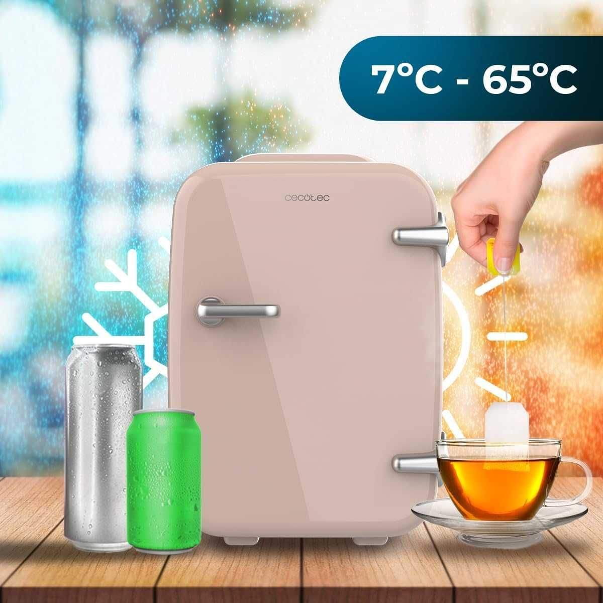 Мини хладилник Cecotec 4L , 12V-220V, функция за охлаждане и отопление