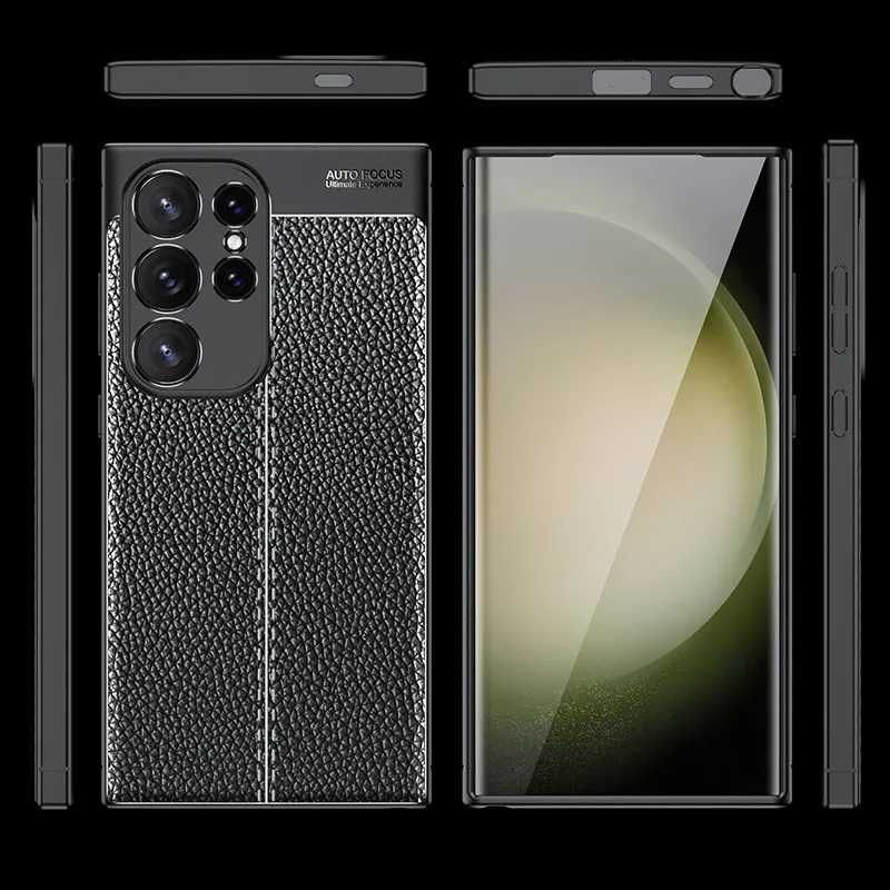 Samsung Galaxy S24 Ultra - Луксозен Кожен Кейс Гръб AF