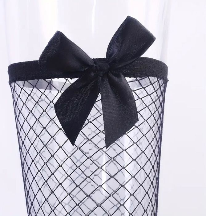 Секси Черни Чорапогащи с Панделка