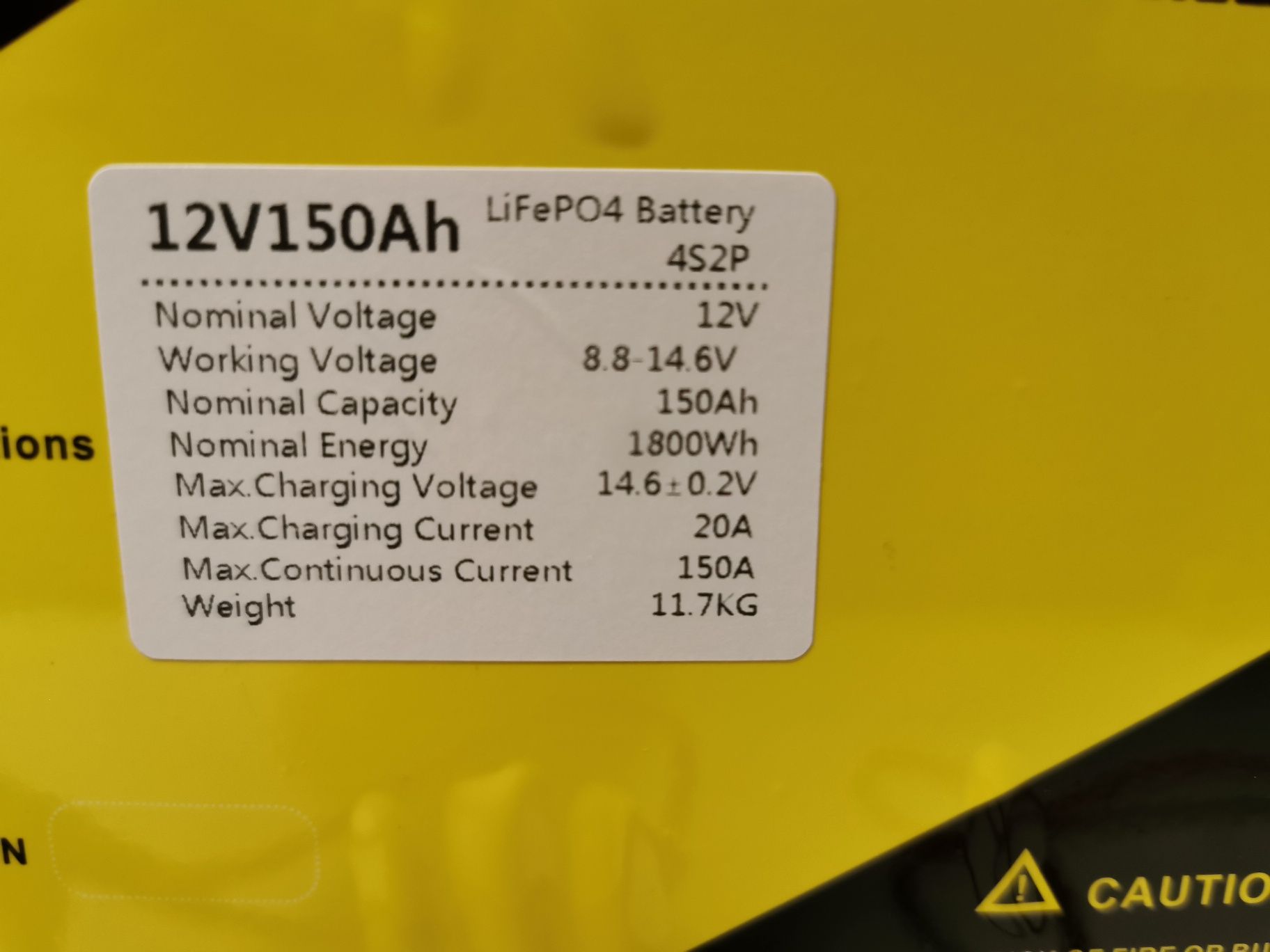 Acumulator LifePO4 NOU 12v 150Ah Baterie
