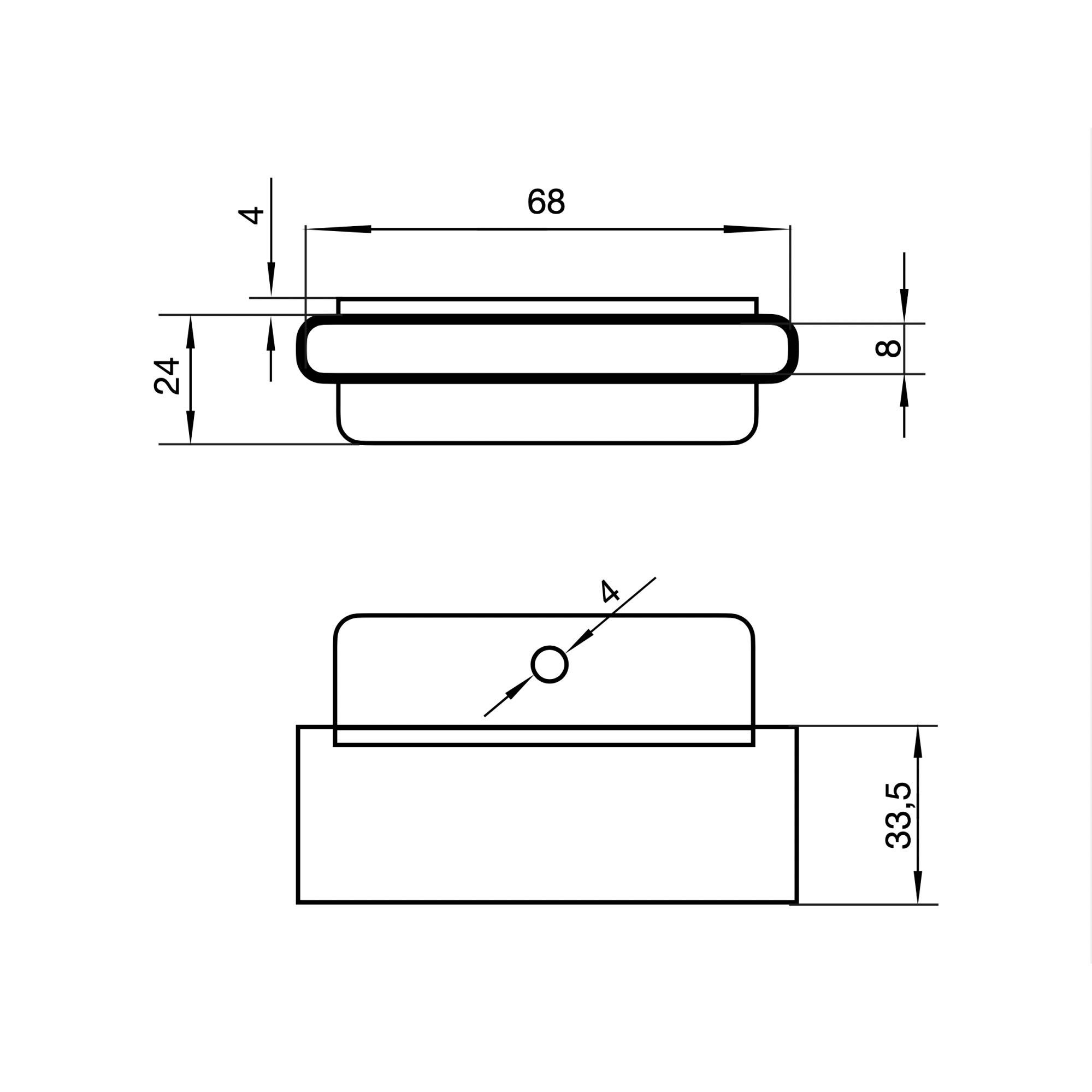 Set 20 buc, casete plastice pentru lamele aplicate, 68 mm x 8 mm