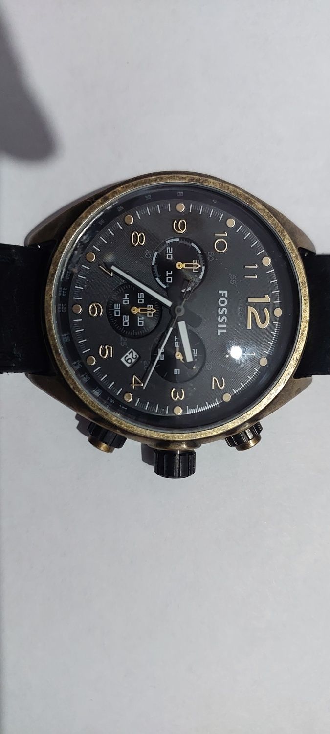 Наручные кварцевые брендовые часы FOSSIL с хронографом