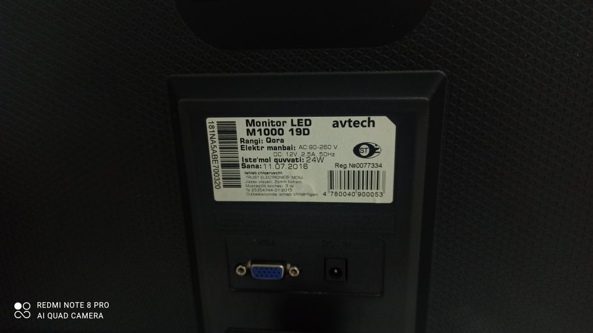 Monitor Avtech 19 led