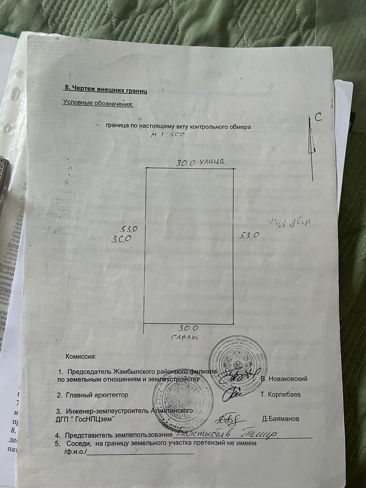 Участок Алматинская область Мымбаев