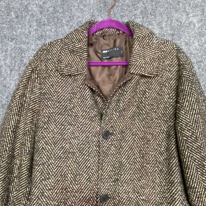 Мъжко есенно-зимно дълго палто, кафяво,вълна + хастар НОВО - XL размер