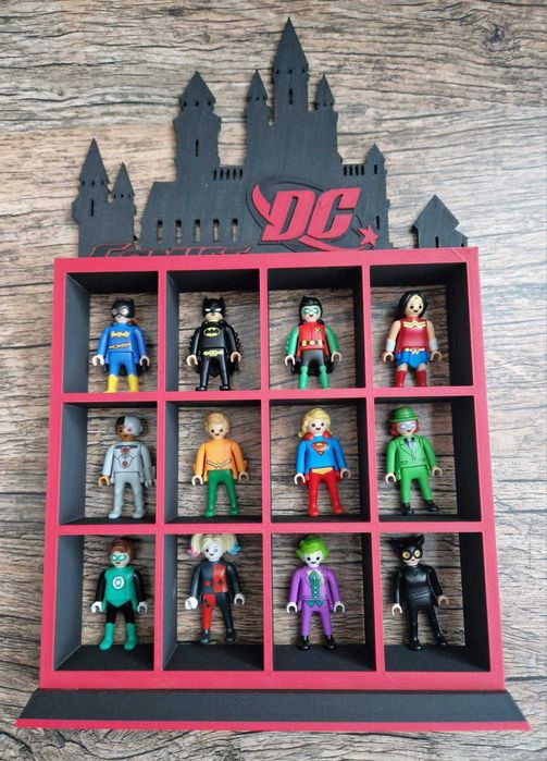 Kinder Playmobil поставка/стойка / дисплей за фигурки Киндер DC Comics