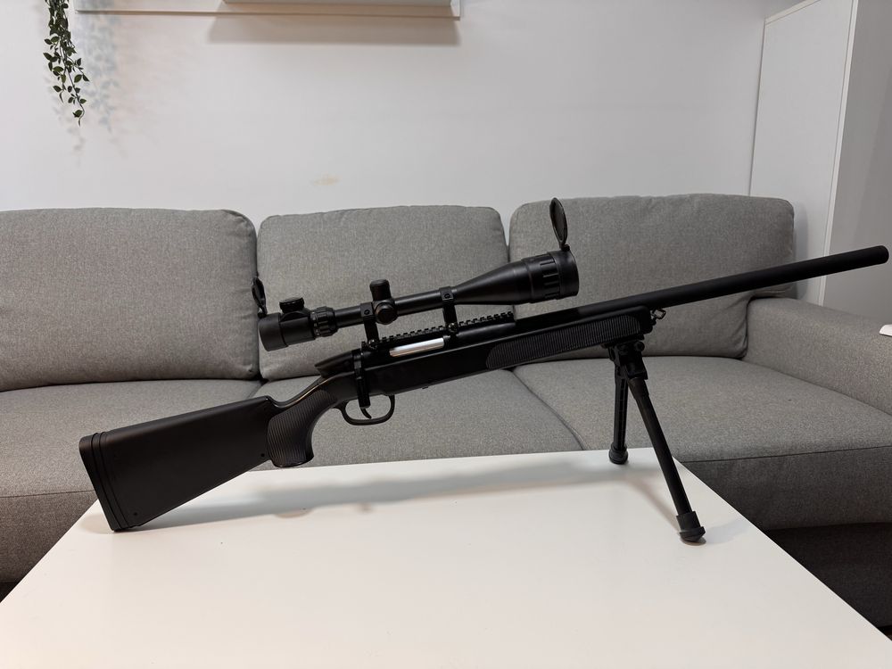 Airsoft sniper pe arc Swiss Arms Black Eagle M6 + luneta Pinty 6-24x50