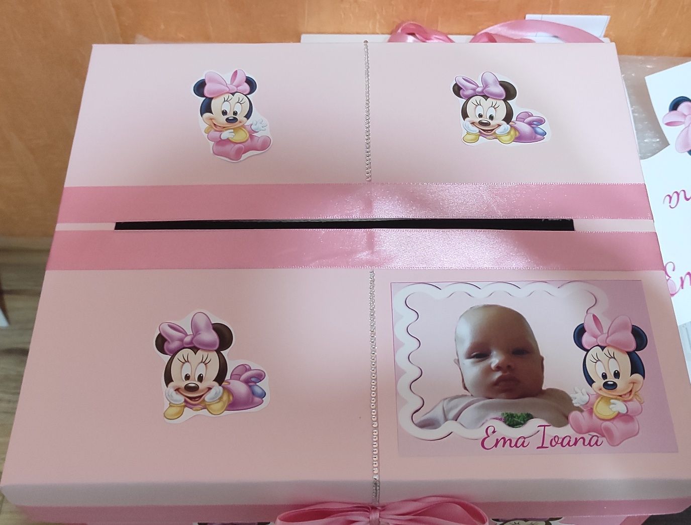 Cutie dar botez - Minnie sau Mickey Mouse