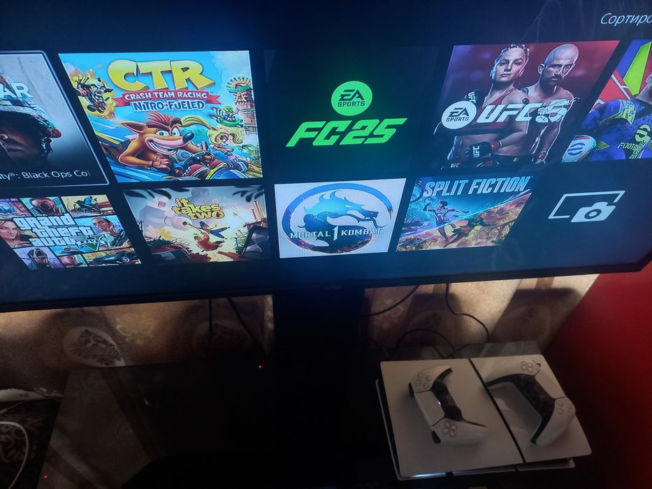 PS5 slim ideal tiniq 2 original djoystik o'yinlari yozilgan