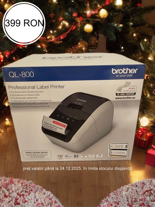 Brother QL-800 | imprimantă etichete | sigilată | PROMO CRĂCIUN
