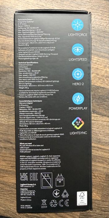 Мишка Logitech Pro 2 Lightspeed