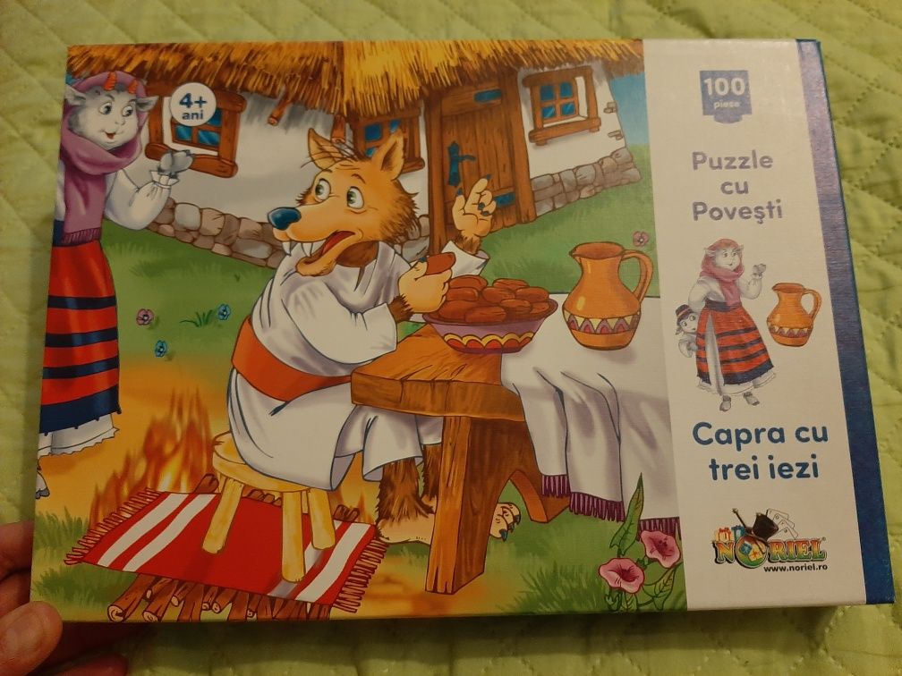 Puzzle cu povesti Capra cu trei iezi