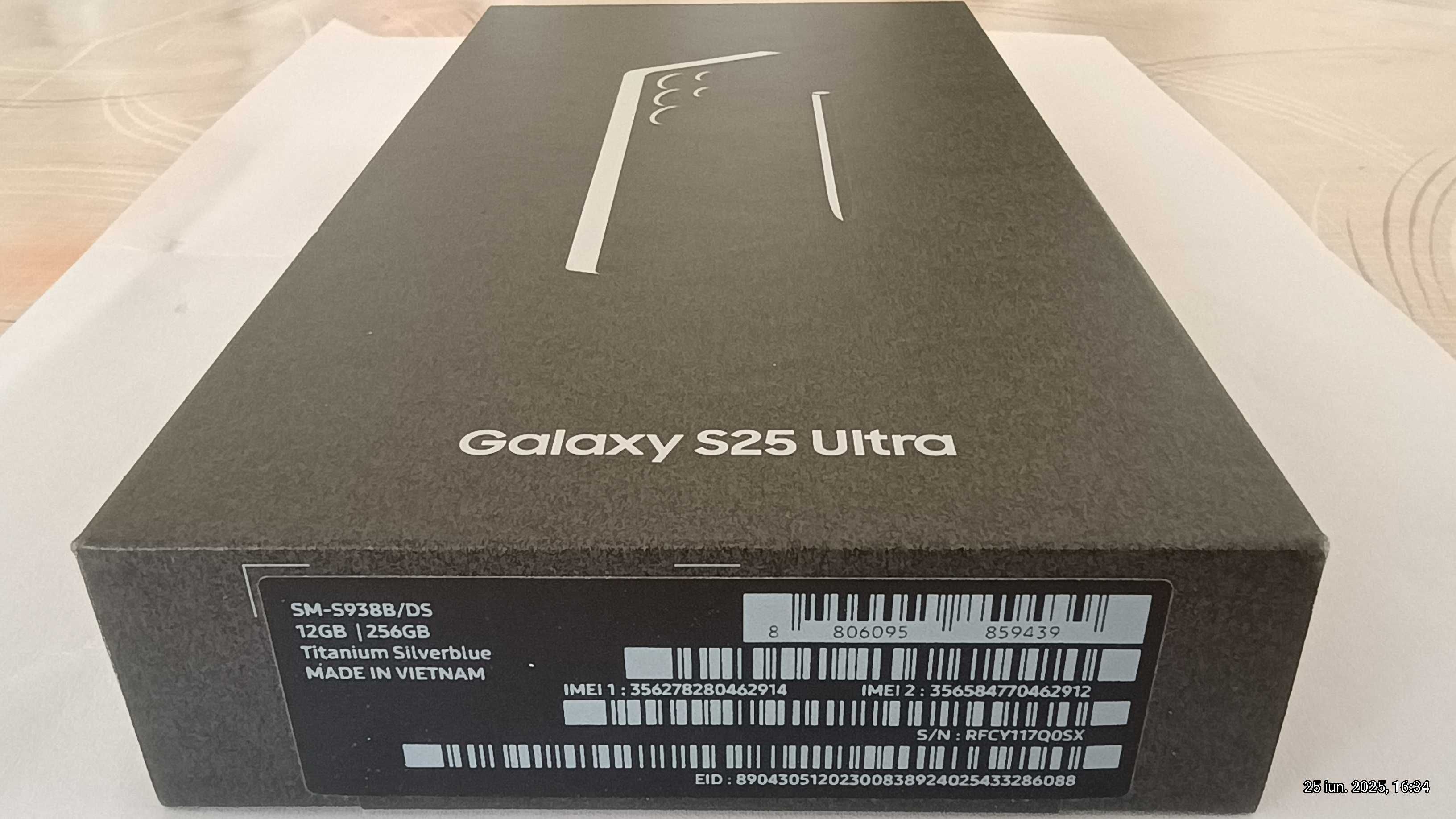 Vand Samsung S25 Ultra 12/256 GB,  Nou, Sigilat- 4100 lei