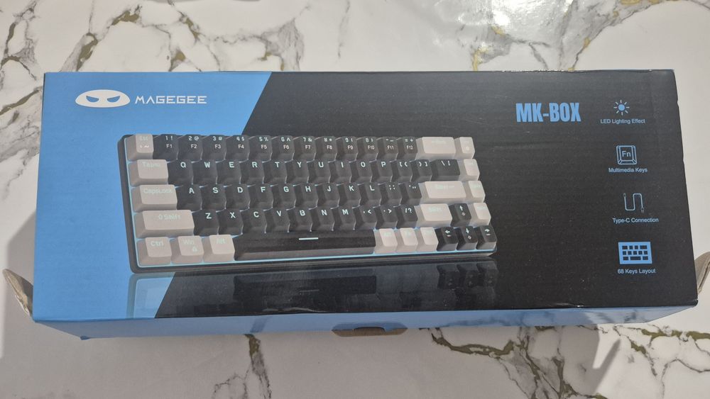 Клавиатура MageGee MK-Box 65% Portable Mechanical Gaming Keyboard белы