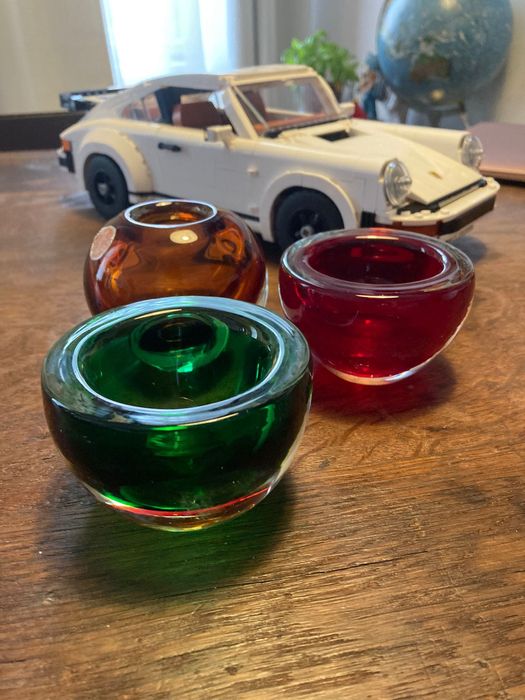 Prespapier birotica din sticla de Murano depozitare agrafe obiecte