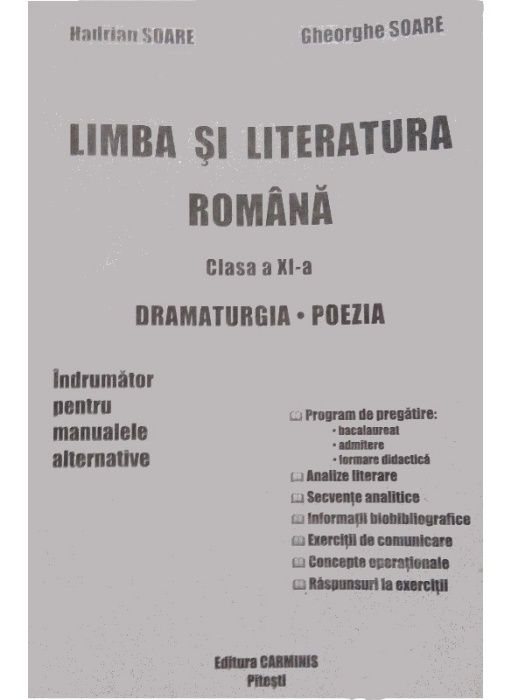 LIMBA si LITERATURA ROMANA indrumator pentru manualele scolare