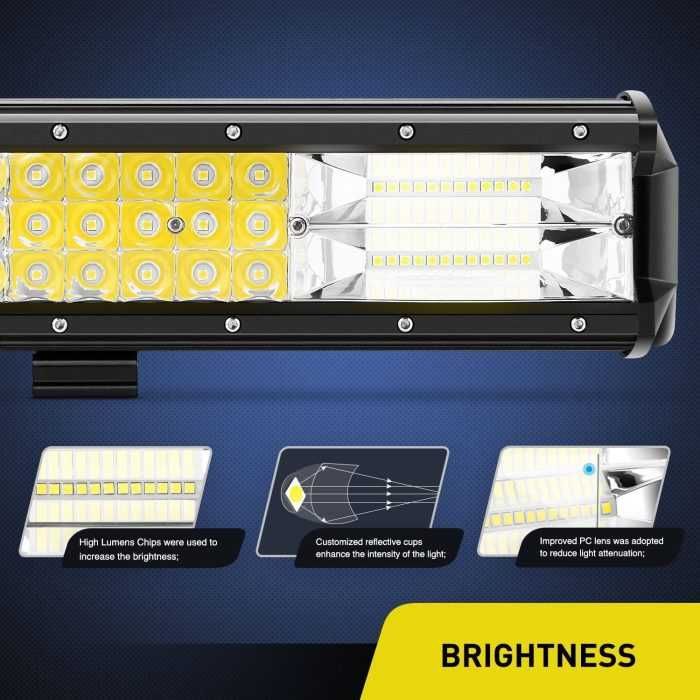 TRANSPORT GRATUIT LED BAR 180W 30cm Combo New Delta 12600LM