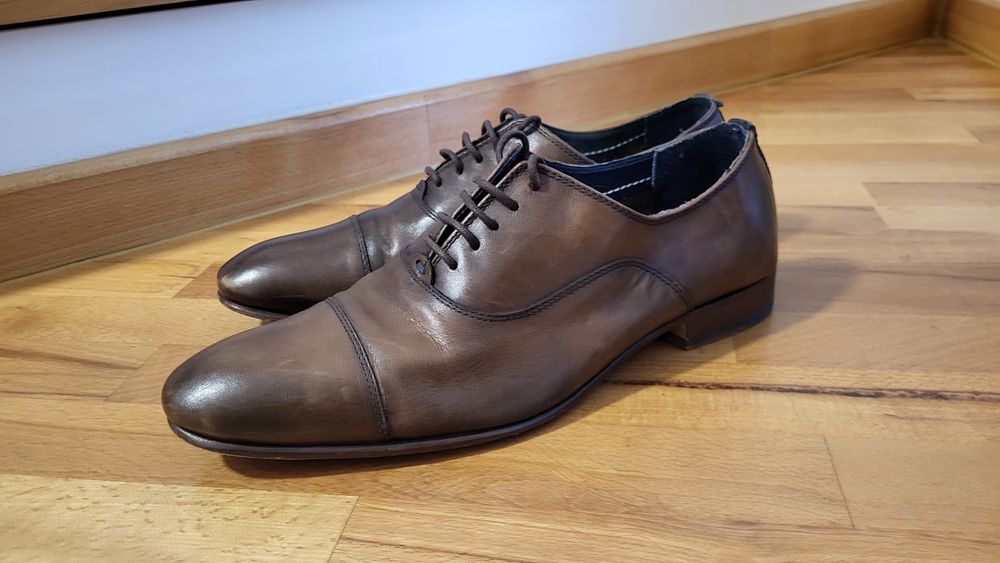 Pantofi piele Zara oxford