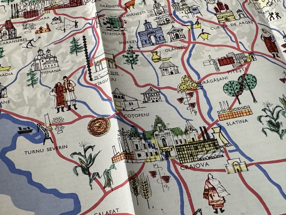 Brosura Turistica Perioada Comunista Harta Influente Traditionale Rar