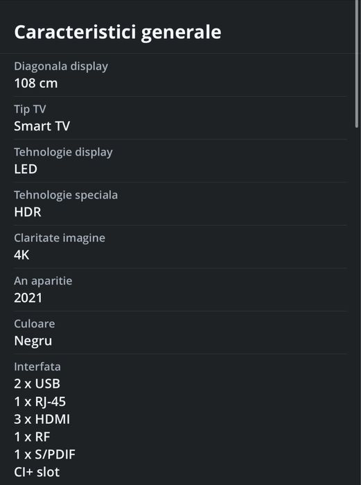 Televizor Samsung 4K