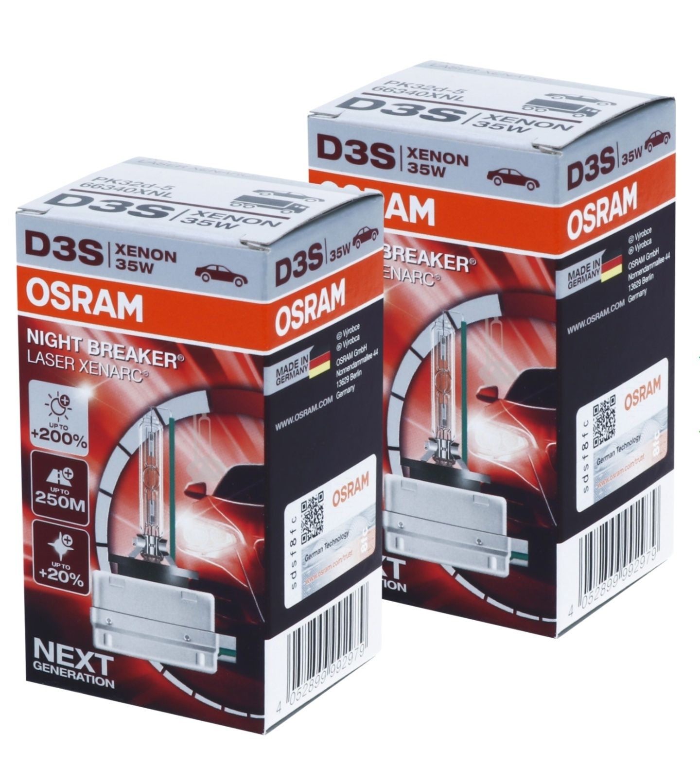 Bec xenon OSRAM D3S Night Breaker LASER NOU Original.