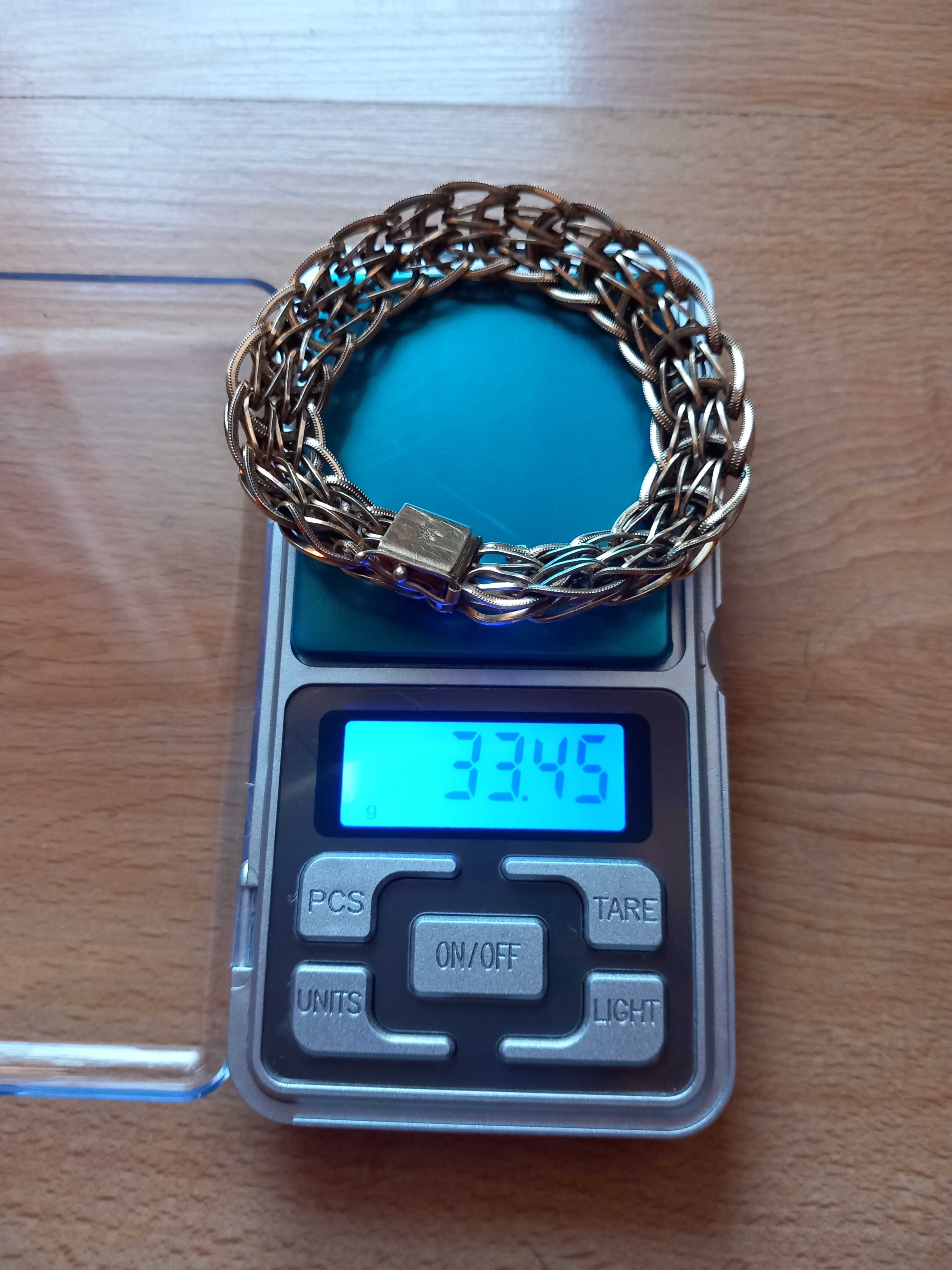 Златна гривна 33.45 грама, 14к, 19 см