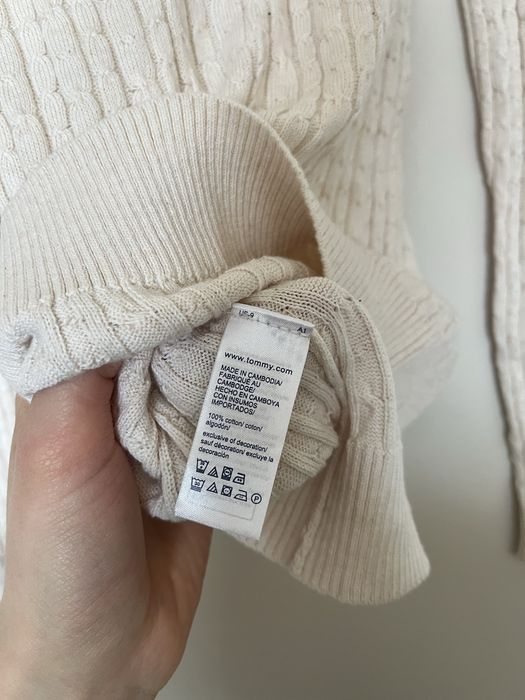 Pulover V neck Tommy Hilfiger slim fit waist pentru femei XXS