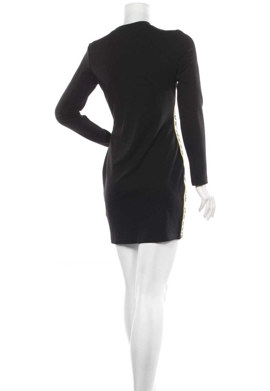 H&M Черна дамска рокля с дълъг ръкав
