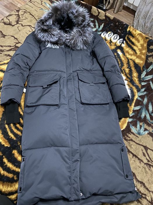 Пуховик зимний длинный