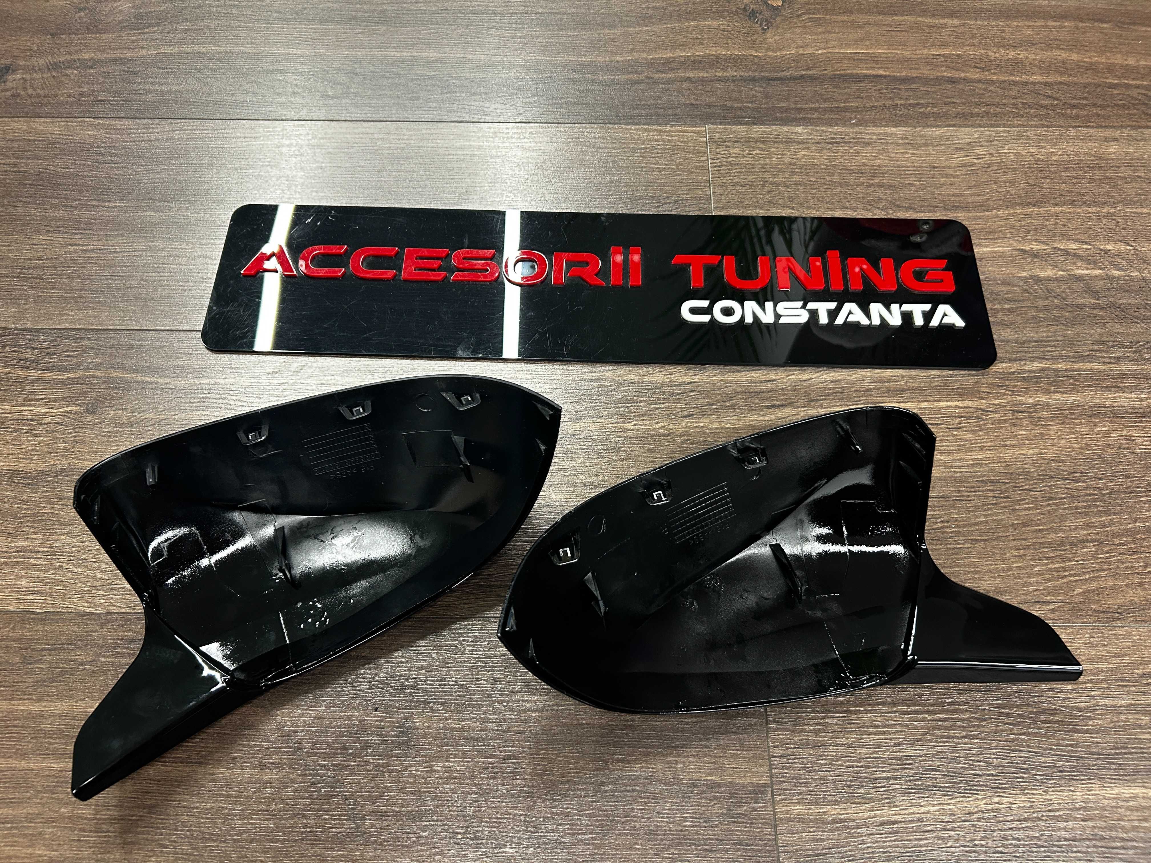 Capace Oglinzi Tip Batman BMW X3 F25 X4 F26 X5 F15 X6 F16 Negru Lucios
