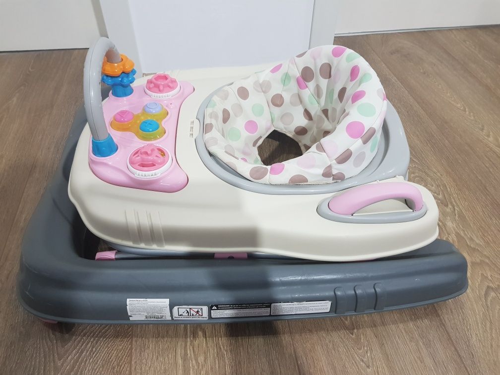 Бебешка проходилка Cangaroo Dotty 2в1, розова