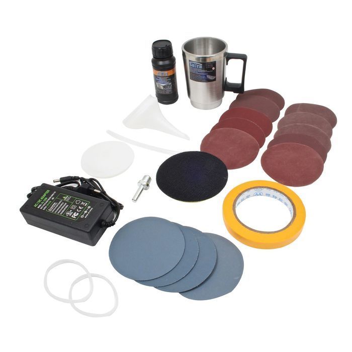 Set pentru restaurare faruri cu polimer 23 piese satra