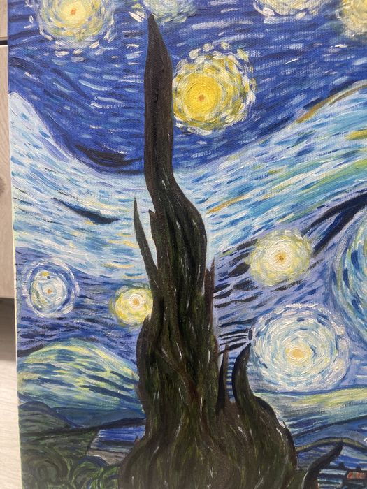 Starry night reproducere proprie ulei pe panza Van Gogh