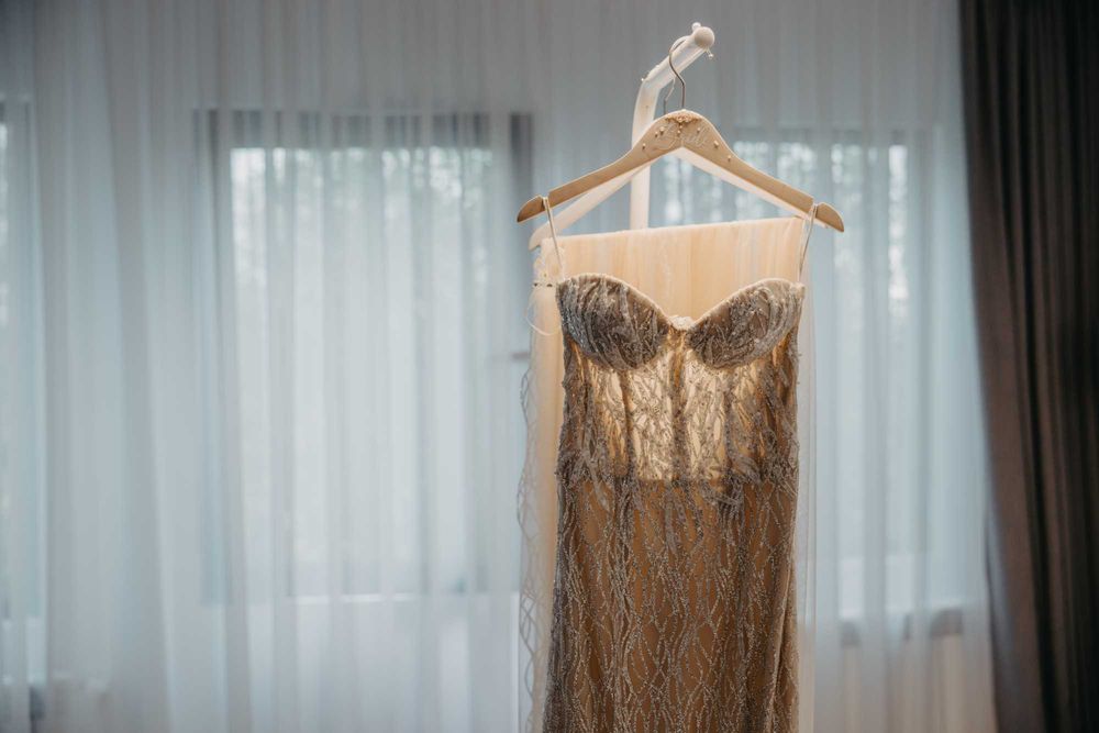 Rochie de mireasa sirena nude