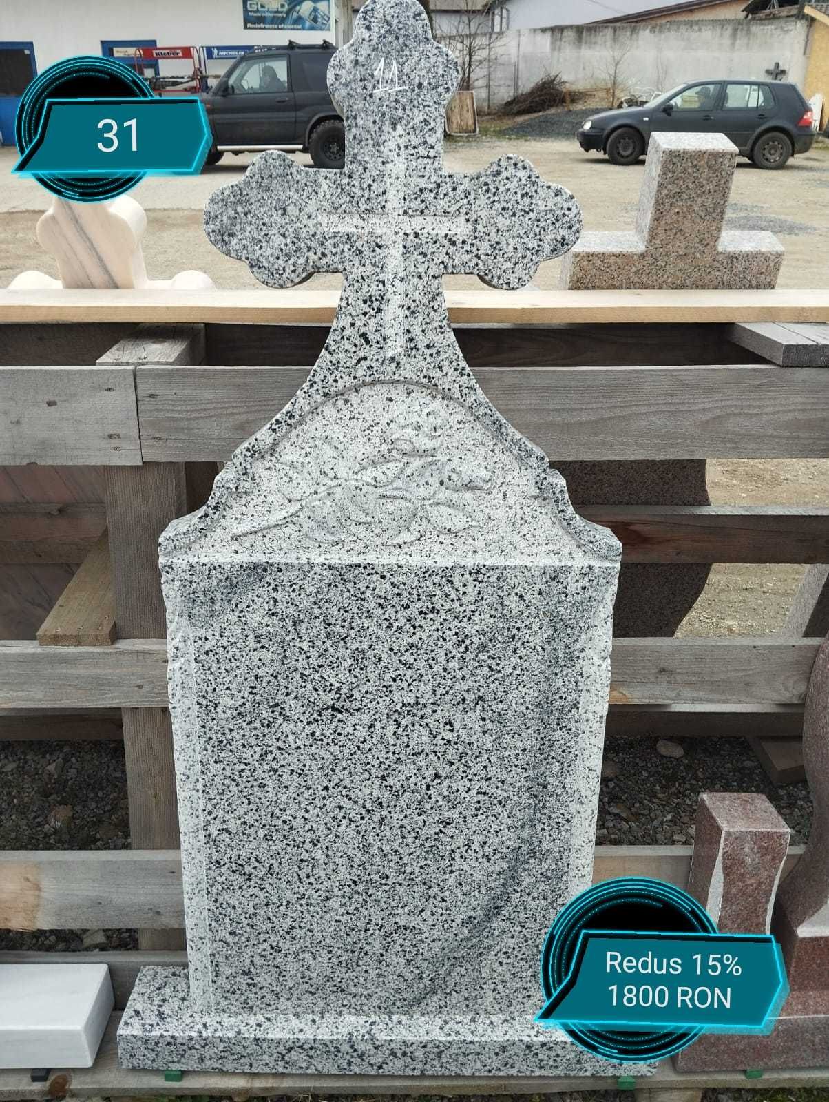 Reducere 15%  monumente funerarare , marmura alba si granit